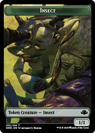 Insect // Cat (008) Double-Sided Token (DMR-10 // 8) [Dominaria Remastered] Foil