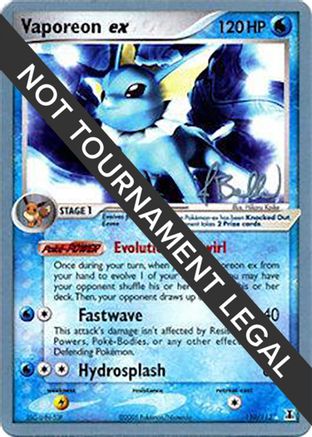 Vaporeon ex - 2006 (Jimmy Ballard) (110/113) [World Championship Decks] - Ultra Rare