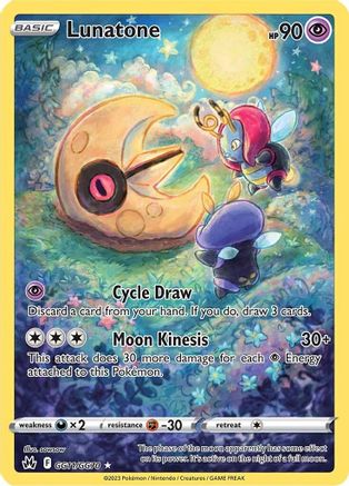 Lunatone (GG11/GG70) [SWSH Crown Zenith Galarian Gallery] Holofoil - Ultra Rare