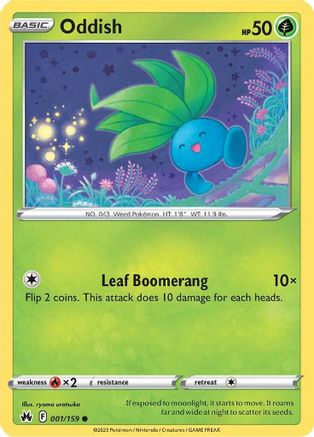 Oddish (001/159) [SWSH Crown Zenith] Reverse Holofoil - Common