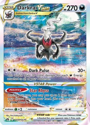 Darkrai VSTAR (GG50/GG70) [SWSH Crown Zenith Galarian Gallery] Holofoil - Ultra Rare