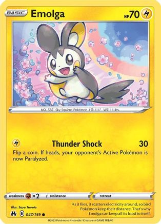 Emolga (047/159) [SWSH Crown Zenith] Reverse Holofoil - Common