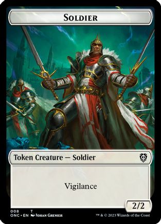 Soldier (008) // Angel (003) Double-Sided Token (ONC-8 // 3) [Commander: Phyrexia: All Will Be One]