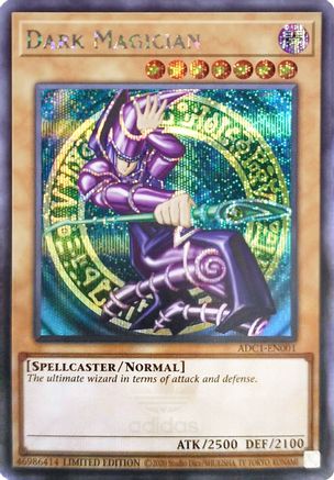 Dark Magician (Adidas Exclusive) (Prismatic Secret Rare) (ADC1-EN001) - Miscellaneous Promotional Cards Limited