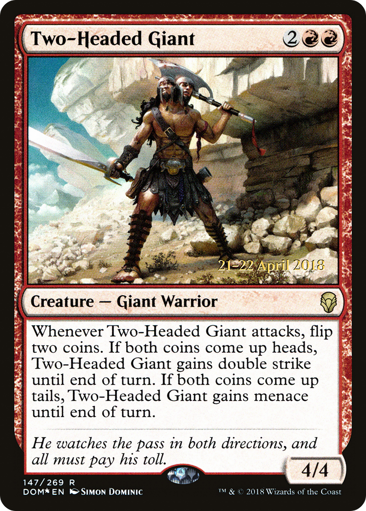 Two-Headed Giant (PRE-147) [Dominaria Promos] Foil