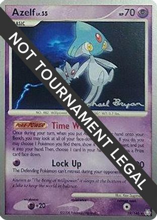 Azelf - 2010 (Mychael Bryan) (019/146) [World Championship Decks] - Rare