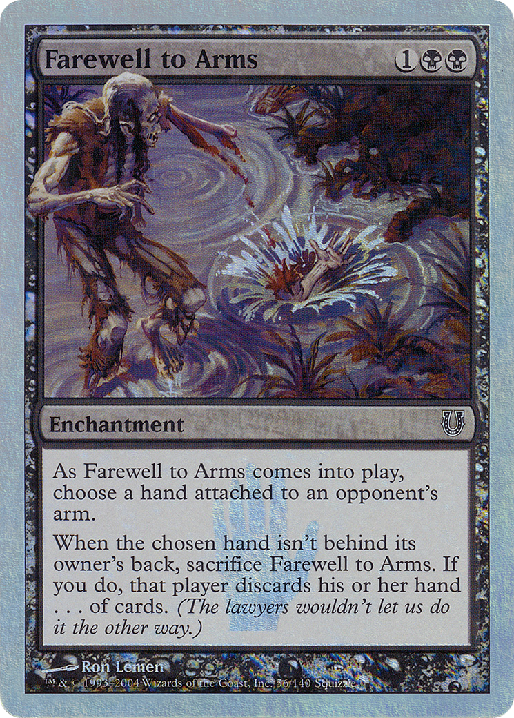 Farewell to Arms (Alternate Foil) (UNH-056) [Unhinged] Foil