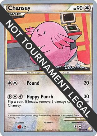 Chansey - 2011 (Ross Cawthon) (058/123) [World Championship Decks] - Common