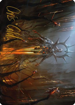 Solphim, Mayhem Dominus Art Card (Gold-Stamped Signature) (ASONE-035) [Art Series: Phyrexia: All Will Be One]