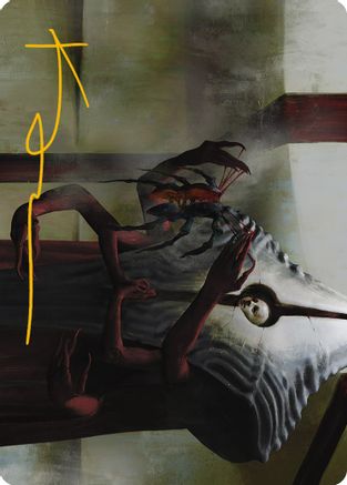 Vivisection Evangelist Art Card (Gold-Stamped Signature) (ASONE-054) [Art Series: Phyrexia: All Will Be One]