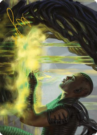 Necrogen Communion Art Card (Gold-Stamped Signature) (ASONE-021) [Art Series: Phyrexia: All Will Be One]