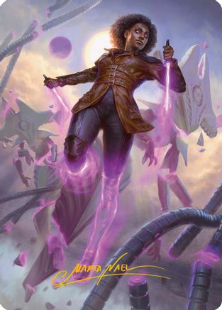 Kaya, Intangible Slayer Art Card (Gold-Stamped Signature) (ASONE-049) [Art Series: Phyrexia: All Will Be One]