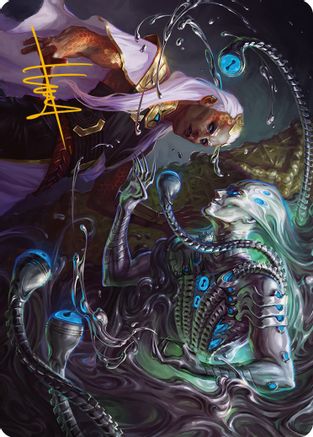 Mirage Mockery Art Card (Gold-Stamped Signature) (ASONE-017) [Art Series: Phyrexia: All Will Be One]