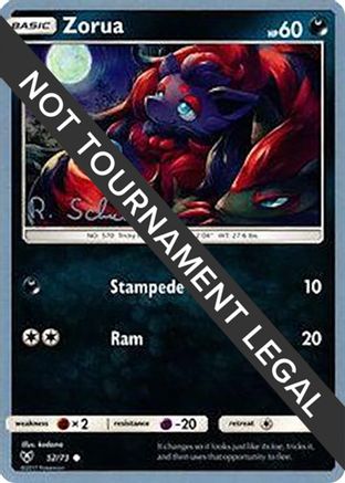 Zorua - 2018 (Robin Schulz) (052/73) [World Championship Decks] - Common