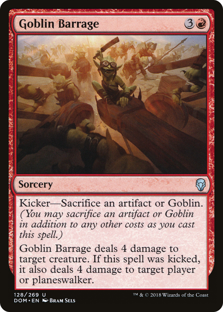 Goblin Barrage (DOM-128) [Dominaria] Foil