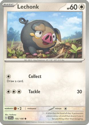 Lechonk (155/198) [SV01 Scarlet & Violet Base Set] Reverse Holofoil - Common
