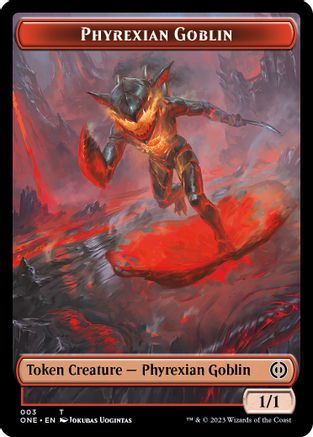 Phyrexian Goblin // Phyrexian Golem Double-Sided Token (ONE-3/10) [Phyrexia: All Will Be One]