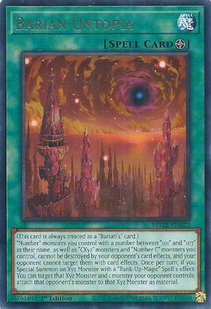 Barian Untopia (Rare) (MAZE-EN022) - Maze of Memories 1st Edition