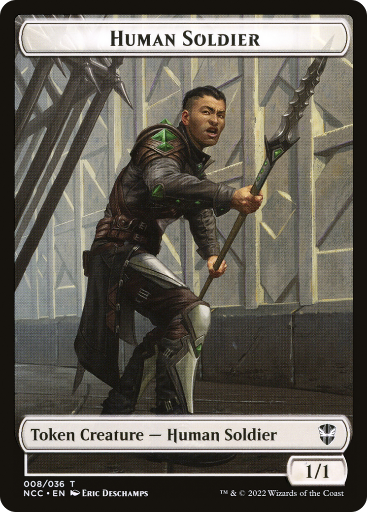 Human Soldier (TNCC-008) [New Capenna Commander Tokens] Foil