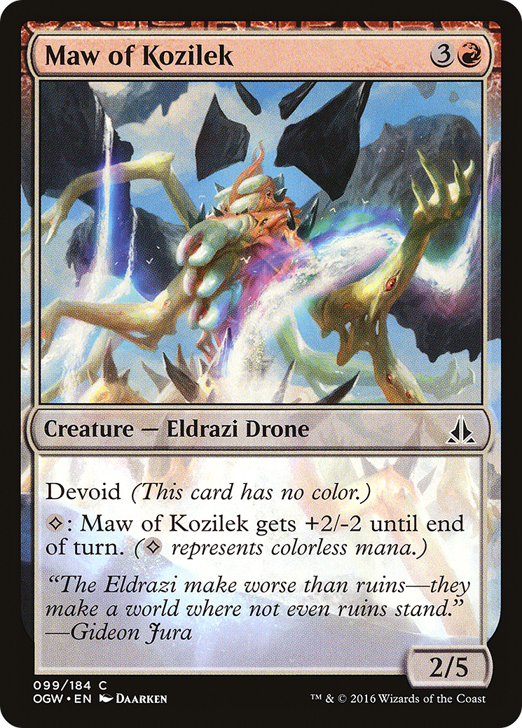 Maw of Kozilek (OGW-099) [Oath of the Gatewatch] Foil