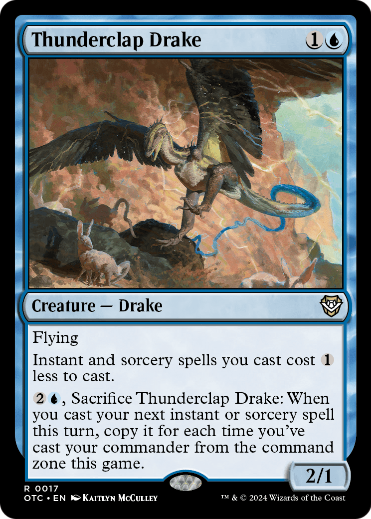 Thunderclap Drake (OTC-017) [Outlaws of Thunder Junction Commander]