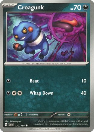 Croagunk (130/198) [SV01 Scarlet & Violet Base Set] - Common