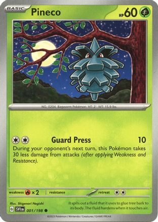 Pineco (001/198) [SV01 Scarlet & Violet Base Set] Reverse Holofoil - Common