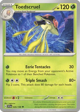 Toedscruel (026/198) [SV01 Scarlet & Violet Base Set] Reverse Holofoil - Uncommon
