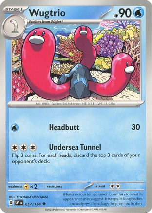 Wugtrio (057/198) [SV01 Scarlet & Violet Base Set] Reverse Holofoil - Uncommon