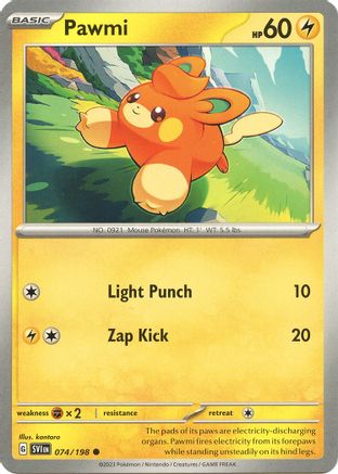 Pawmi (074/198) [SV01 Scarlet & Violet Base Set] Reverse Holofoil - Common