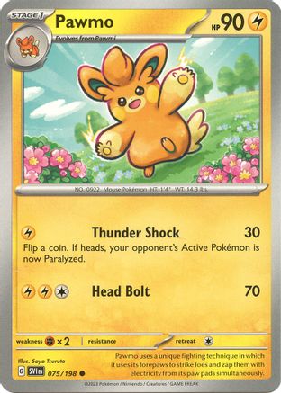 Pawmo (075/198) [SV01 Scarlet & Violet Base Set] Reverse Holofoil - Common