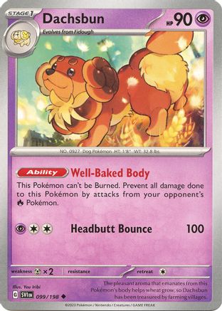 Dachsbun (099/198) [SV01 Scarlet & Violet Base Set] Reverse Holofoil - Uncommon
