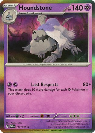 Houndstone (106/198) [SV01 Scarlet & Violet Base Set] Reverse Holofoil - Rare