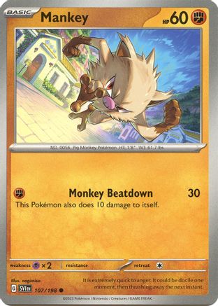 Mankey (107/198) [SV01 Scarlet & Violet Base Set] - Common
