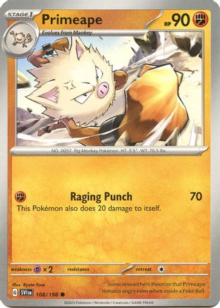 Primeape (108/198) [SV01 Scarlet & Violet Base Set] - Common