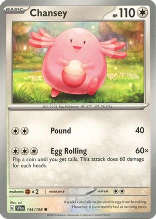 Chansey (144/198) [SV01 Scarlet & Violet Base Set] Reverse Holofoil - Common
