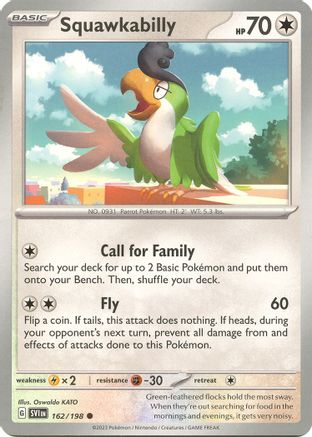 Squawkabilly (162/198) [SV01 Scarlet & Violet Base Set] Reverse Holofoil - Common