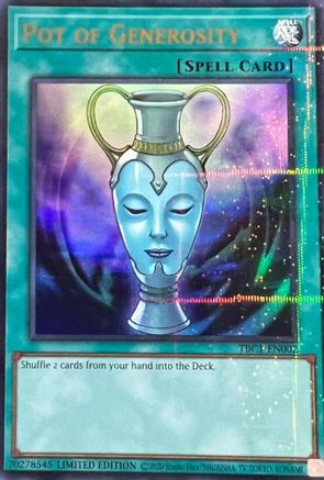 Pot of Generosity (Ultra Rare) (TBC1-EN002) - The Pot Collection Limited