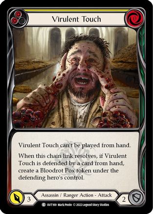 Virulent Touch (Yellow) (OUT169) - Outsiders Rainbow Foil