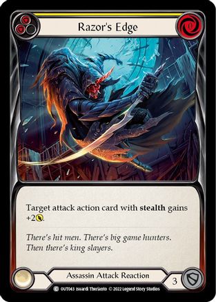 Razor's Edge (Yellow) (OUT043) - Outsiders Rainbow Foil