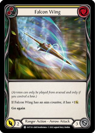 Falcon Wing (Yellow) (OUT116) - Outsiders Rainbow Foil