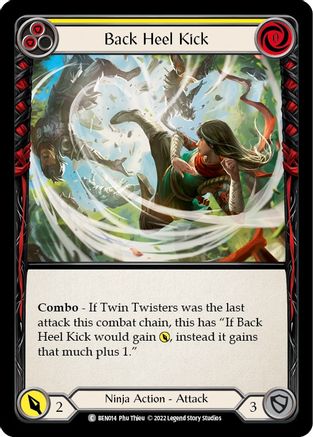Back Heel Kick (Yellow) (BEN014) - Blitz Deck: Outsiders - Benji