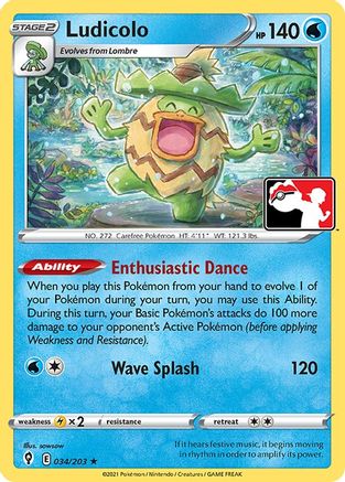 Ludicolo (34/203) [Prize Pack Series Cards] - Rare