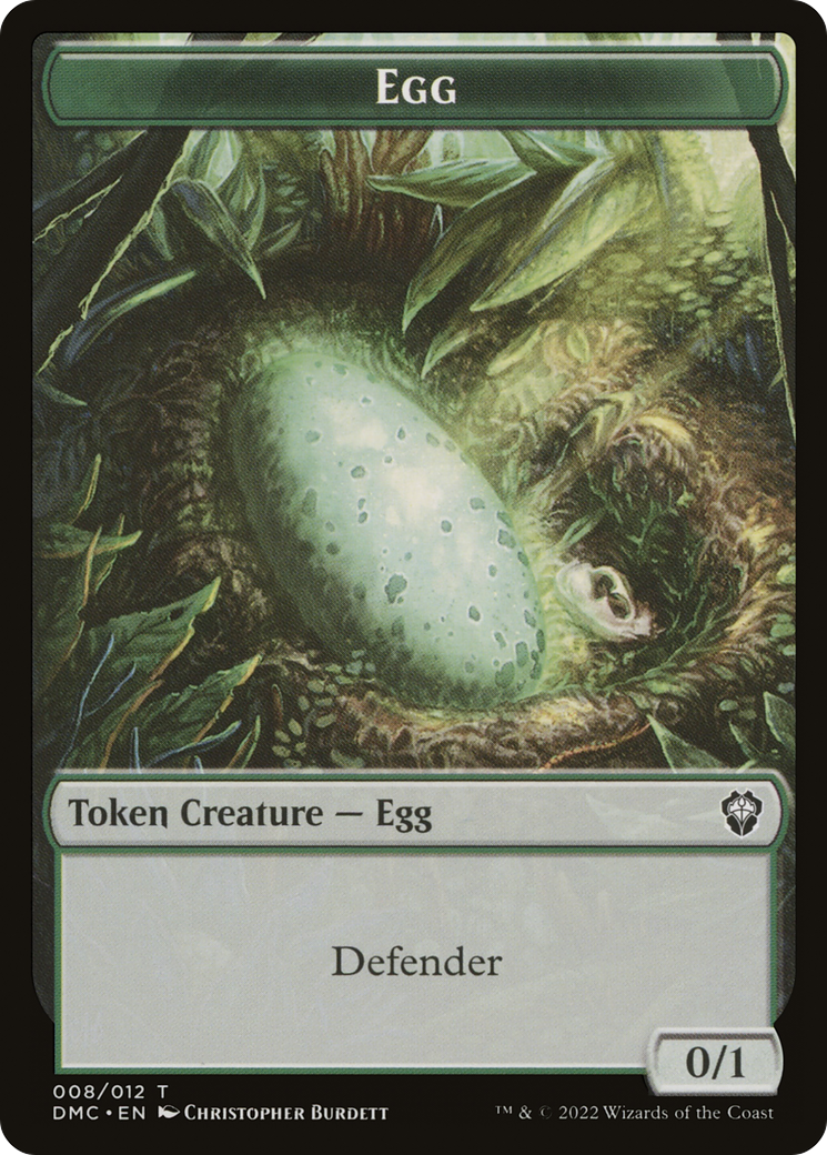Egg (TDMC-008) [Dominaria United Commander Tokens] Foil