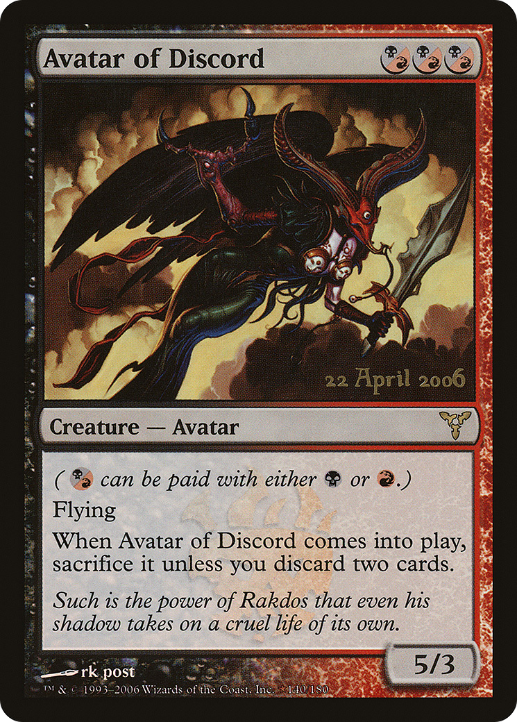 Avatar of Discord (PRE-029) [Dissension Promos] Foil