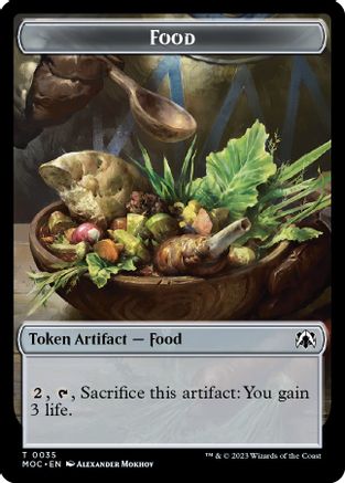 Food // Replicated Ring Double-sided Token (MOC-35 // 41) [Commander: March of the Machine]