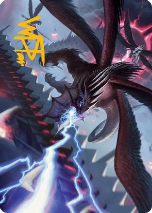 Defiant Thundermaw Art Card (Gold-Stamped Signature) (ASMOM-035) [Art Series: March of the Machine]