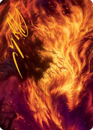 Stoke the Flames Art Card (Gold-Stamped Signature) (ASMOM-038) [Art Series: March of the Machine]