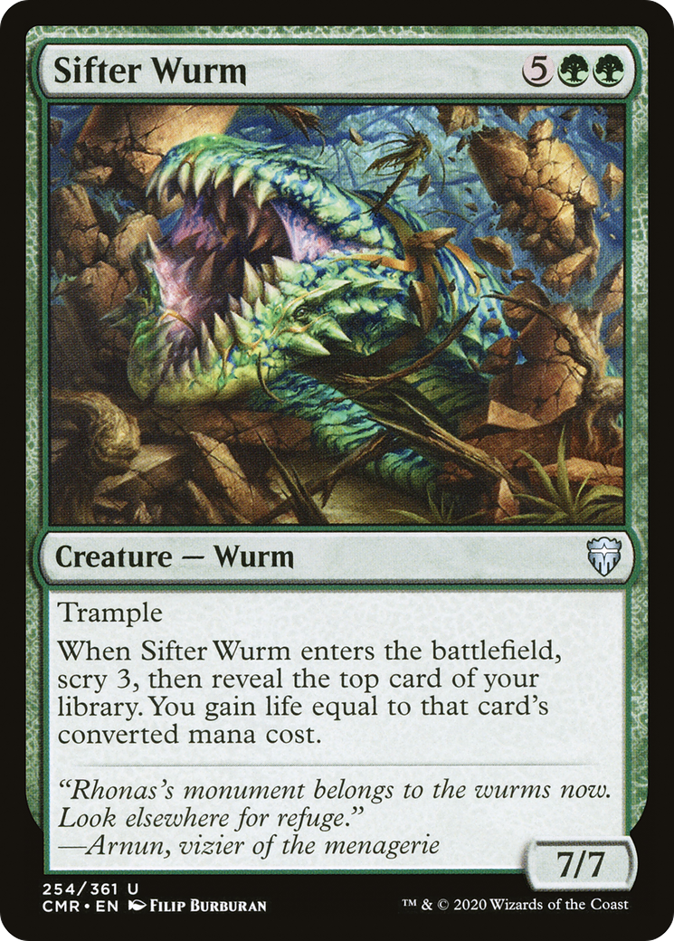 Sifter Wurm (CMR-254) [Commander Legends] Foil