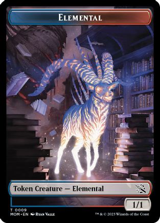 Elemental (0009) // Vampire Double-Sided Token (MOM-9 // 3) [March of the Machine] Foil